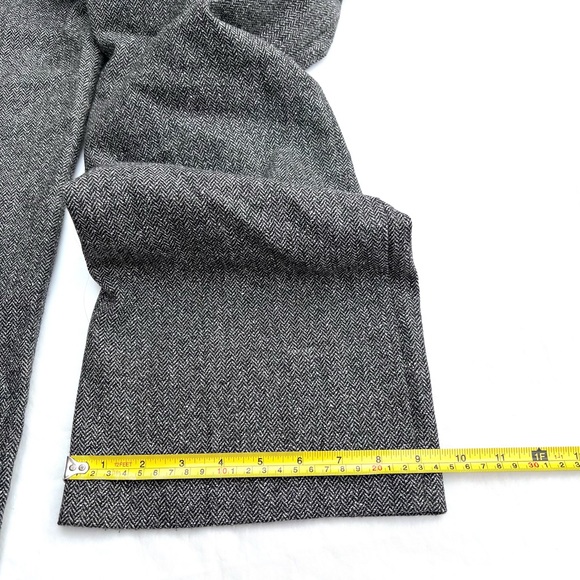 Ann Taylor Wool Blend Wide Leg Dress Pants Herringbone High Rise Lined Size 4 - Picture 7 of 8